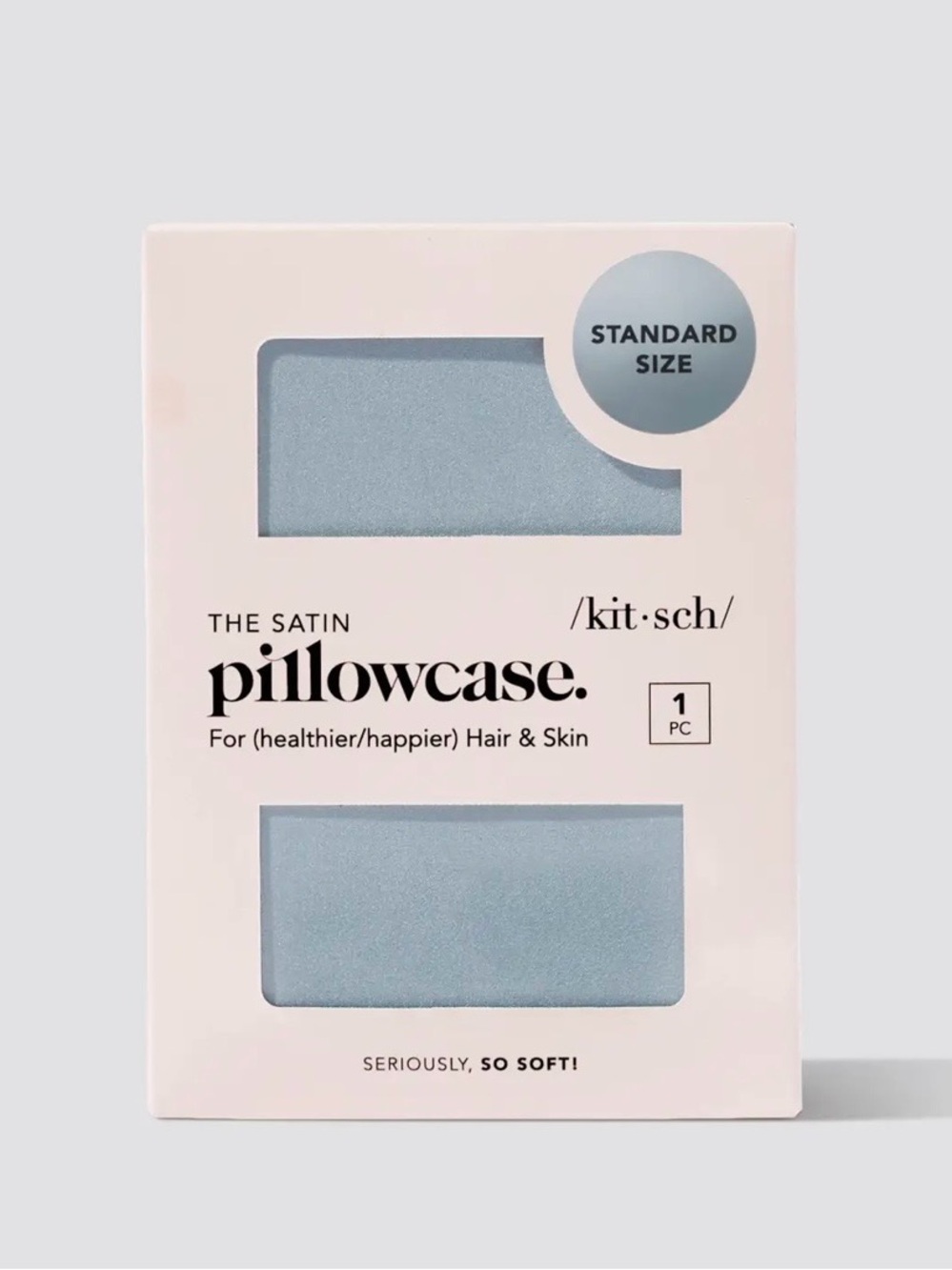 Kitsch Satin Pillowcase in Light Blue price firm